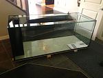 Original tank from Concept Aquariums before the move into basement, polished eurobraced peninsula tank.  72" x 28" x 28"